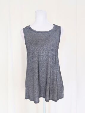 Old Navy Luxe Sleeveless Stretch Tank Top Metallic Silver Size XS